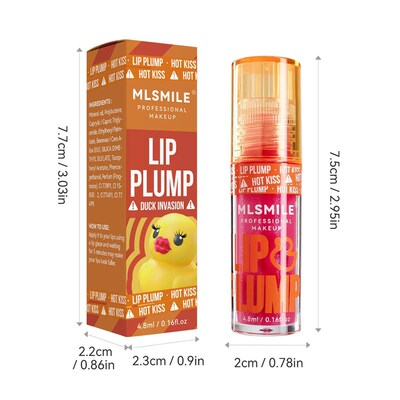 MLSMILE Duck Lip Plump Lip Oil Moisturizing Lip Gloss Mirror