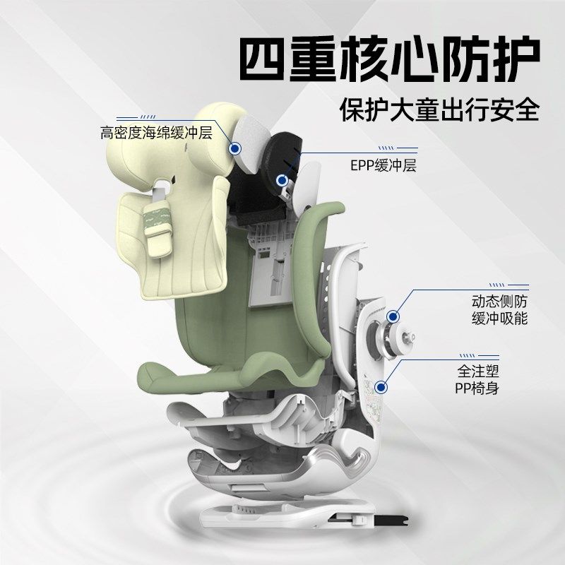 Prigel守护者儿童安全座椅汽车用3岁以上大童宝宝车载座椅便携式