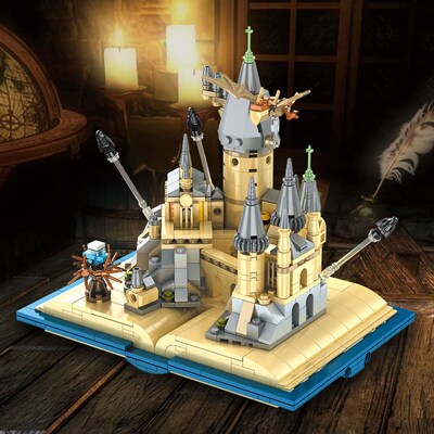 MOC 727PCS Movie Streetview Sets School Magic Castle Boook B