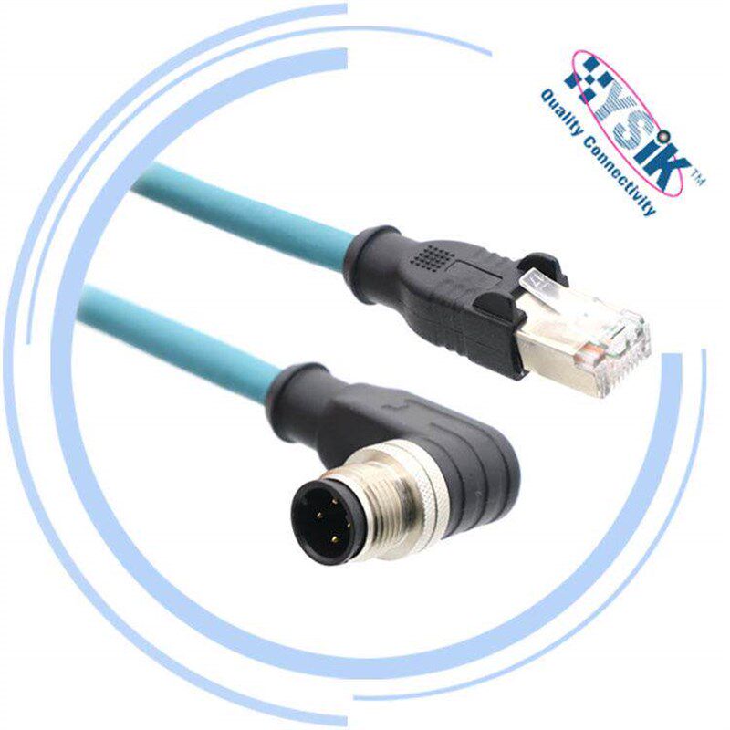 爆款M12 xcode8芯直公头转RJ45水晶头动态通讯网线