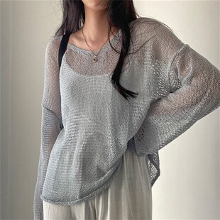 Full Sleeves Out Lazy Sexy Hollow Style Tops Karrram Jumpers