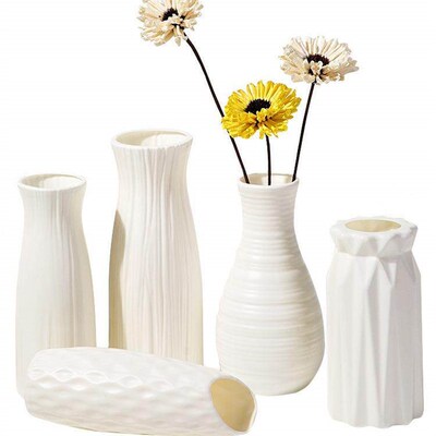 Home Decor Nordic Style Plastic Vase for Living Room, Durabl