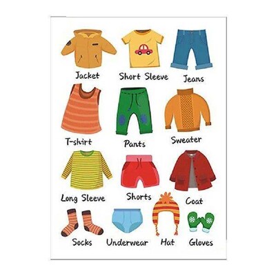 Boys Clothes Wardrobe Stickers Classification Labels Blank
