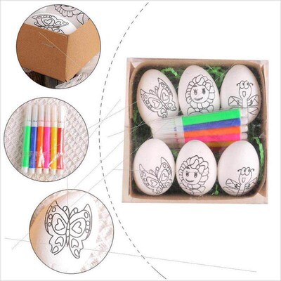 DIY hand-painted Easter eggs bunny eggs handmade gift