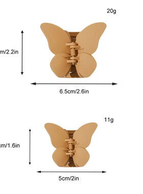 Frosted Butterfly Hairpin Back Head Disc Hair Grab Clip Sha