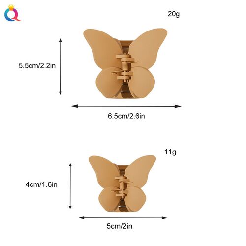 Frosted Butterfly Hairpin Back Head Disc Hair Grab Clip Sha