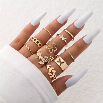 New Simple 10 Pcs Flower Butterfly Leaves Geometric Twisted