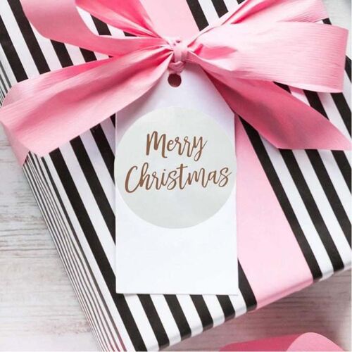 500pcs Round Transparent Merry Christmas Stickers Envelope G
