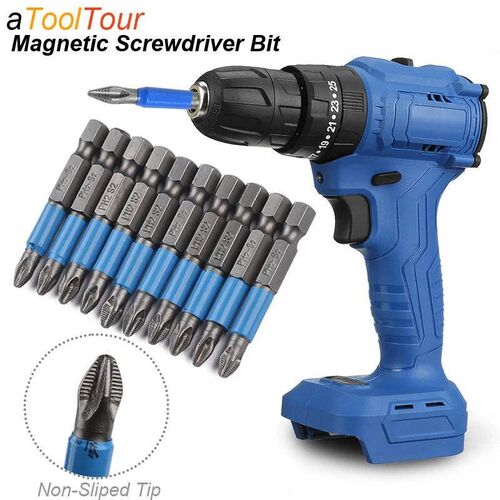 Magnetic Screwdriver Bits Set PH1 PH2 PH3 PZ1 PZ2 PZ3 Anti-s