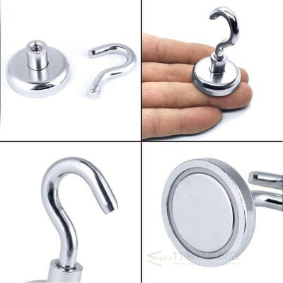 *5pcs Magnetic Hooks Powerful Hook Magnet Holder 10kg Suctio