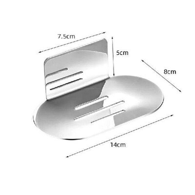 Drainable Soap Dish 304 Stainless Steel No Punch Hanging