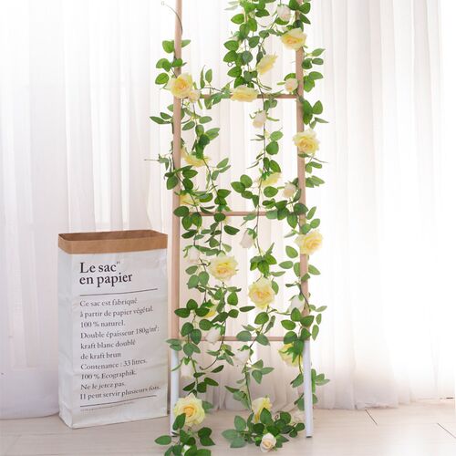 2m Artificial Flowers Rose Ivy Vine Wedding Decoration Real