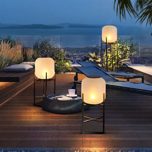 Outdoor Lawn Lamp Solar Floor Lamp Villa Garden Waterproof C