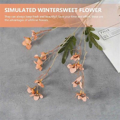 4 Pcs Vase Decoration Home Plastic Flowers Plant Decorative