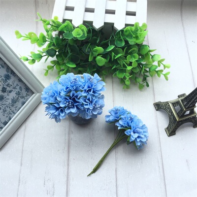 6pcs Silk Stamen Artificial Flower Bouquet Wedding Party Dec