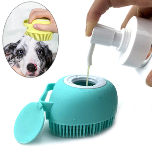 Bathroom Big Puppy Bath Dog Massage Cat Brush Soft Gloves