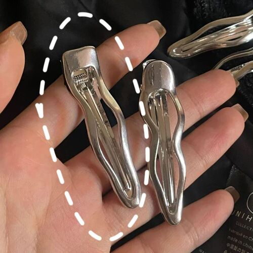 Metal Wave Barrettes Special-Interest Design Cold Wind Ins C