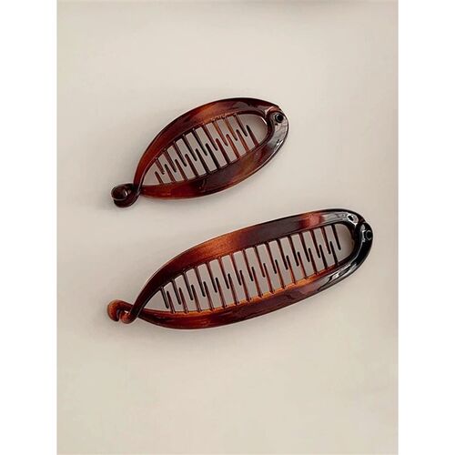 2pcs French Large Banana Clip Hair Comb, Elastic Banana Clip