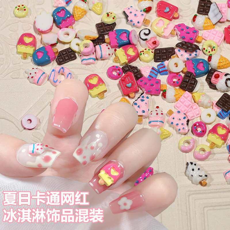 New Patch Cute Cartoon Nail Art Trinkets Summer Nail Decorat