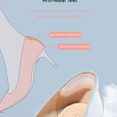 Upgrade Silicone Heel Stickers Heels Grips for Women Men Ant