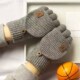 Winter Thicken Warm Knitted Screen Gloves Touch Fingerless