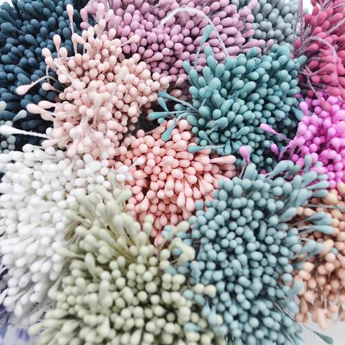 400/800/4000pcs 1.5mm Mini Pearl Flower Stamen Pistil Double