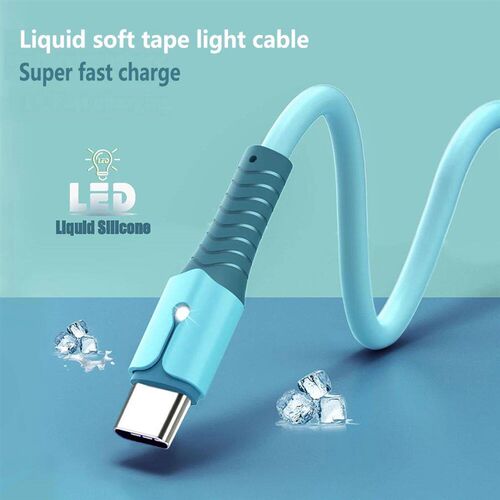 Multi Color lightweight liquid Data Cable Suitable For Andro
