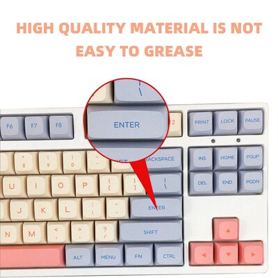 Marshmallow 132 Keys Keycaps PBT Dye Sublimation XDA Profile