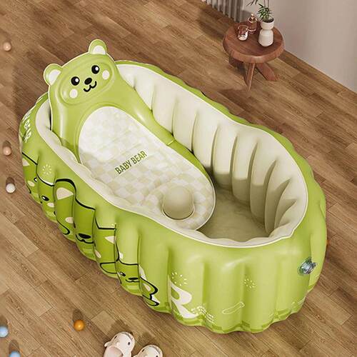 Inflatable baby bathtub,used sitting or lying portable bath