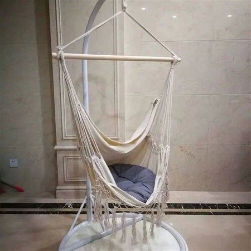 Safety Beige Hammock Bohemia Style Cotton Rope Net Chair