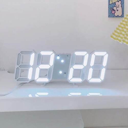 3D LED Digital Clock Luminous Fashion Wall Clock Multifuncti