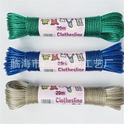 20M Long Rope Drying Clothes Washing Lines Hangers Steel Wir