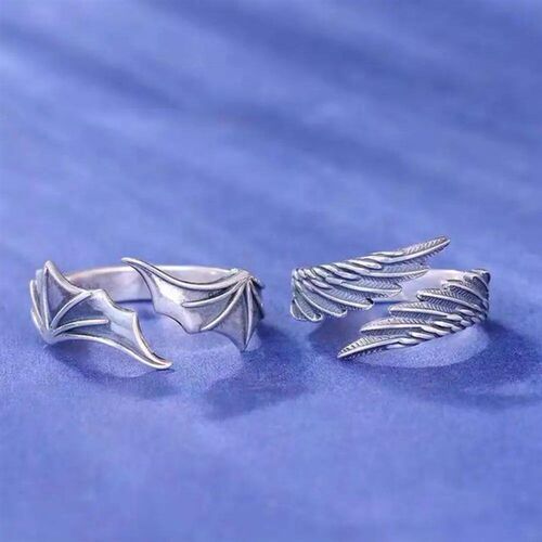 Couple Ring Adjustable Valentine Gift Open End Fashion Angel