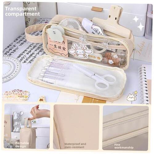 Korea Cute Pencil Cases for Girls Pencilcase Waterproof Canv