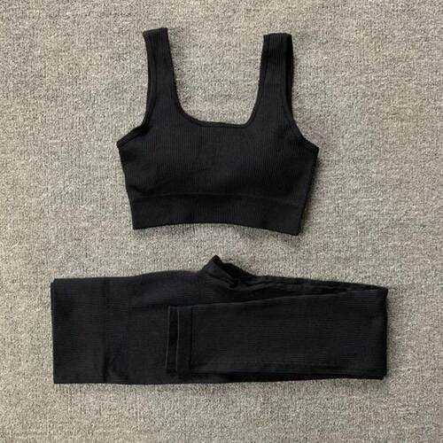 Women Seamless Yoga Set Gym Workout Clothes for Female Push