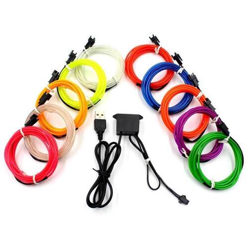 10M Neon EL wire Light Dance Party Decor Light LED