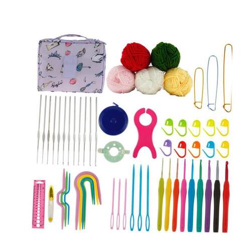 New Crochet Hook Kit With Storage Bag Weaving Knitting Needl