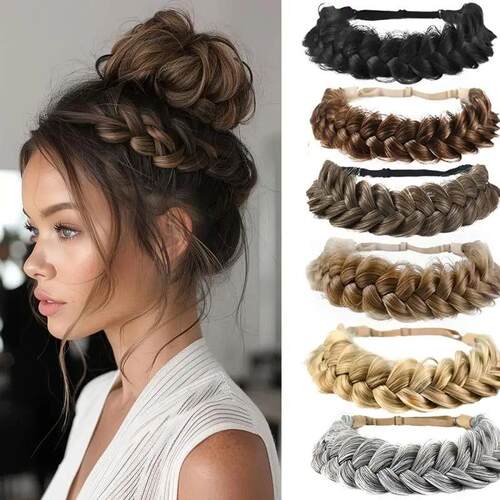 1 Pcs Synthetic Premium Handmade Wig Braided Elastic Band Ha
