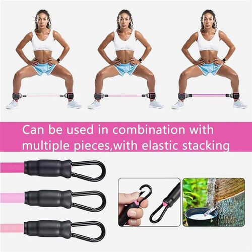 Ankle Straps Pull Rope Set Resistance Bands Gym Fitness Equi