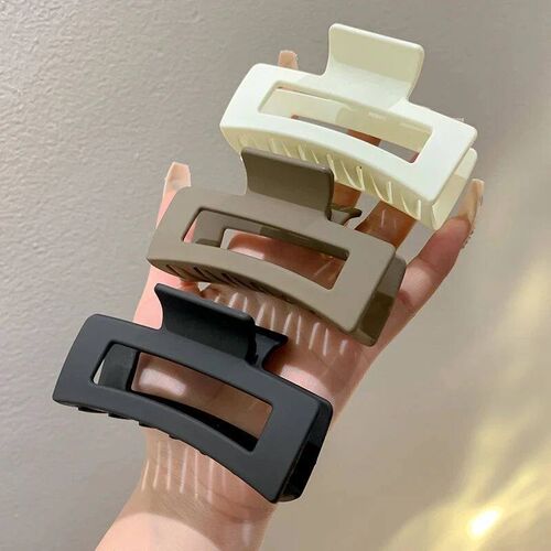 9cm Solid Acrylic Hair Clip Fashion Women Claws Crab Korean