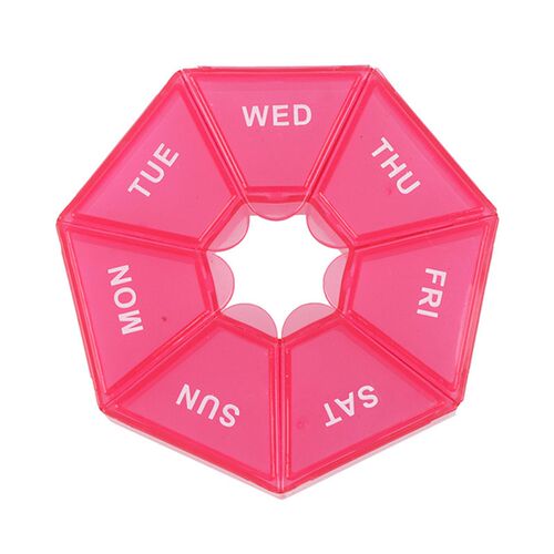 7 Day Mini Weekly Tablet Pill Medicine Box Organizer Contain