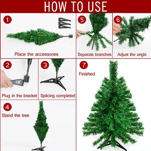 60cm Mini Christmas Tree Artificial Pine Tabletop Home Holid