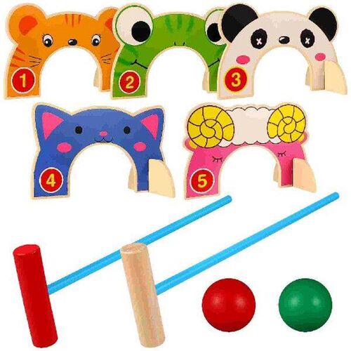 Water Play Table Croquet Toys for Babies Animal Gateball