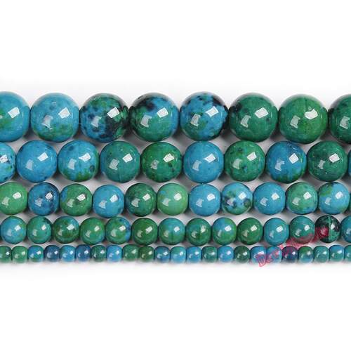 Natural Stone Chrysocolla Round Loose Spacer Beads For Jewel