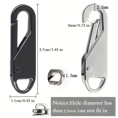 10 Pcs Zipper Slider Puller Instant Zipper Repair Bag Replac