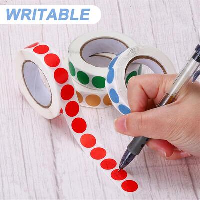 1000Pcs Colored Dot Stickers Color Coding Labels Blank Circl
