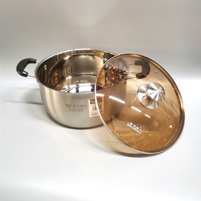 金石城兴不锈钢层小蒸锅蒸汤锅家用特厚一体单底燃气电磁灶通用