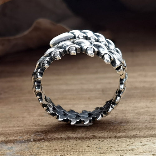 Fashion Vintage Punk Centipede Couple Ring For Women Man Uni