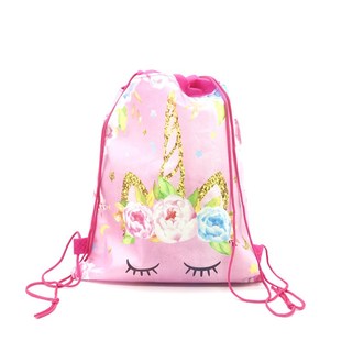 8/16/24/50PCS Unicorn Drawstring Bag For Girls Travel Storag
