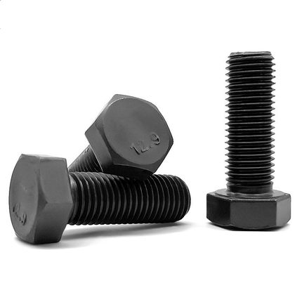 .9级高强度外六角螺丝六角头螺栓GB5782/5783碳钢外六发黑螺钉